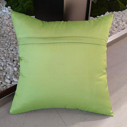 Bella's Giftshop 3D Sunflower Decorative Throw Pillow Covers for Bed Sofa Couch Car, Accent Floral Taffeta Cushion Cover, Handmade Pillow Cases Living Room Decor, 17x17 Inch-Green/Sage
