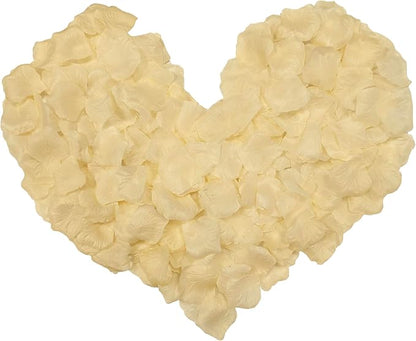 1500 PCS Separated Artificial Champagne Rose Petals for Romantic Night for her Set,Faux Champagne Flower Petals for Flower Girl,Weddings,Party,Romantic Decoration(Ready-to-use)