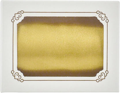 MEEDEE Gold Satin 3 Inch Ribbon Lux Double Faced Satin Ribbon Christmas by 10 Yards Tree Ribbons Wide Gold Ribbons for Christmas Tree Decoration, Weddings, Flower Bouquet