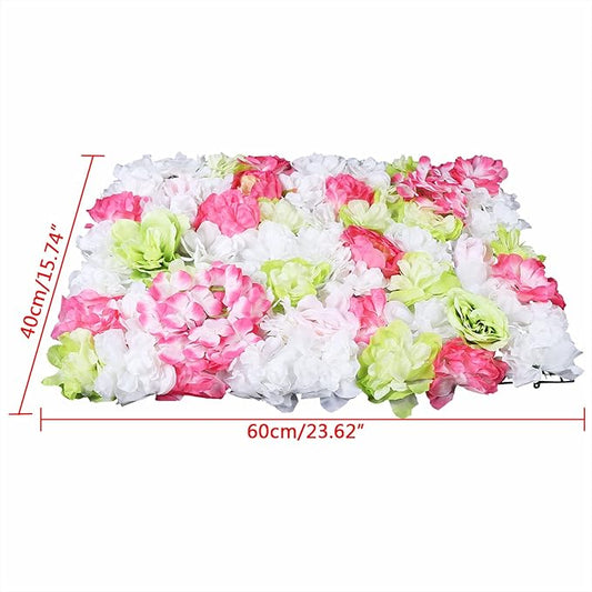 Artificial Flower Wall Panels, Silk Wedding Flower Wall Backdrop Panel, 3D Floral Panel Artificial Floral Wall Mat Flower Screen for Photo Party Wedding Wall Background Decor (6PCS Fruit-Green)