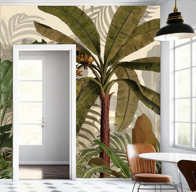 Peel and Stick Wallpaper Floral Forest Mural Flower for Bedroom Large Wall Murals Wall Paintings (Color-5, 157×110 inch)