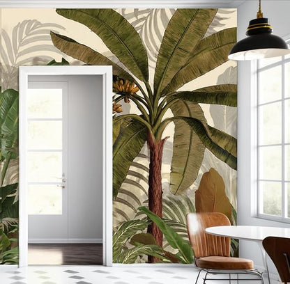 Peel and Stick Wallpaper Floral Forest Mural Flower for Bedroom Large Wall Murals Wall Paintings (Color-5, 157×110 inch)