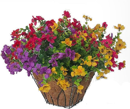 Faux Flower Daisy with Eucalyptus Leaves Fake Plants Greenery Boxwood Outdoor Indoor Garden Home Decoration Porch Patio (Mix)