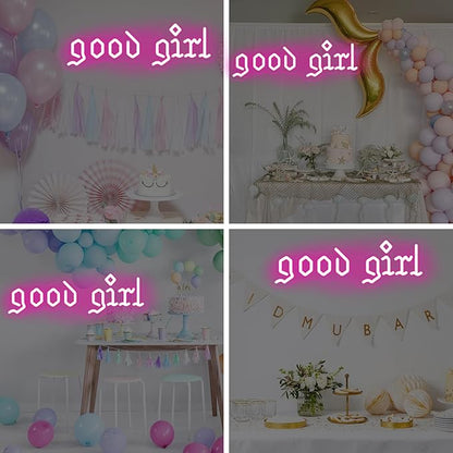 Good Girl neon sign, Good girl Romance club, Book lover, gift for girl, home bedroom decor, nursery wall decor, Dark Romance, gothic decor, Midwest Princess Tour Decoration, Christmas WlW Pride Gifts