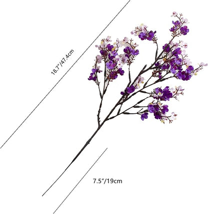 Mandy's Shades of Purple Artificial Baby’s Breath European Flowers 6 Bundles Silk Gypsophila with Bendable Stems for Fall Thanksgiving & Christmas Centerpiece Wedding Decor and Table Arrangements