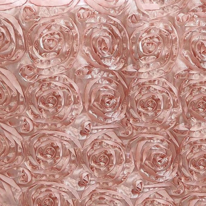 Efavormart Wonderland Rosette Premium Table Runners for Weddings Party Banquets Decor Fit Rectangle and Round Table - Dusty Rose