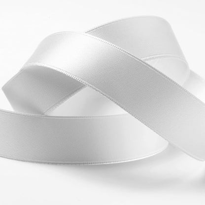 PMLAND White Fabric Satin Ribbon 3/8'' Inch x 27 Yards Double Faced Use for Crafts Gift Wrapping Floral Bouquets Ornaments Hair Bows Party Decoration