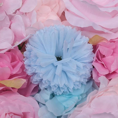 Gdrasuya10 6pcs Realistic Flower Wall Background Artificial Flowers Wall Backdrop Panel 3D Silk Rose Fake Flower Wall Panel Banquet Wedding Party Decor, Photography Background 60 x 40 cm