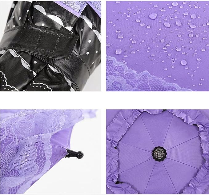 Vintage Lace Parasol Gothic Lolita Umbrella UV Sun Protection Witch Cosplay Photoshoot Props Party Decoration