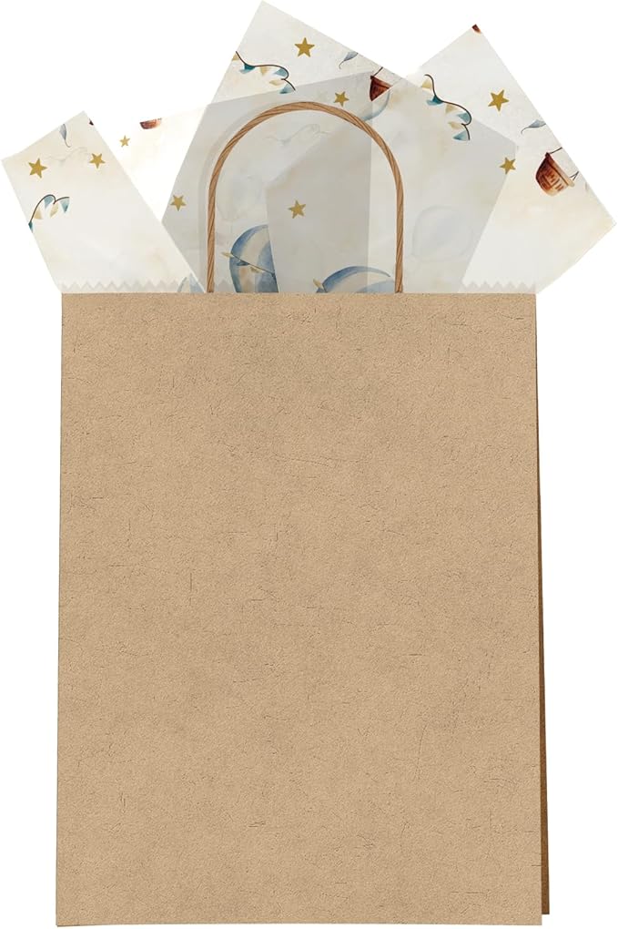 Pro Supply Global Hot Air Balloons Printed Tissue Paper for Gift Bags or Boxes and Wrapping - Baby Shower Bulk Decorative Art Tissue Paper for Packaging and Gifting | 24 Sheets 20" x 30"