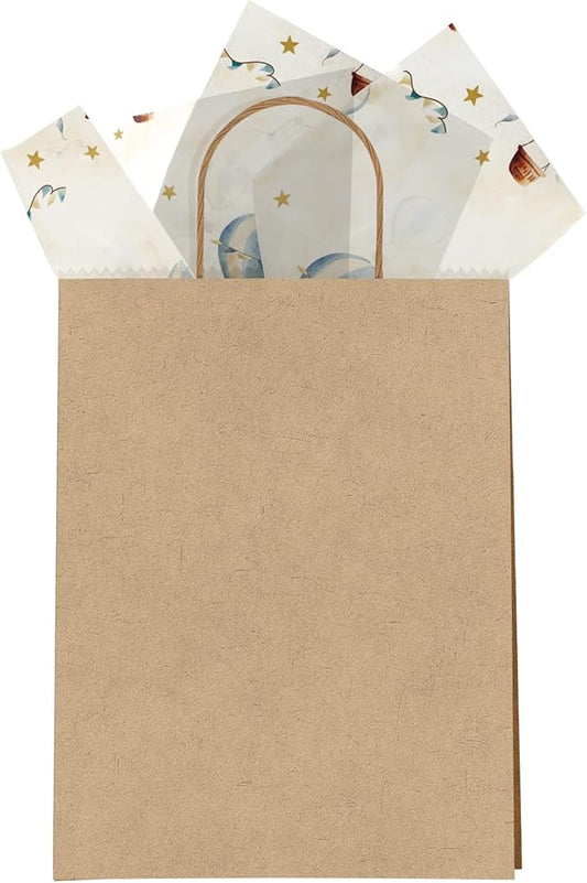 Pro Supply Global Hot Air Balloons Printed Tissue Paper for Gift Bags or Boxes and Wrapping - Baby Shower Bulk Decorative Art Tissue Paper for Packaging and Gifting | 24 Sheets 20" x 30"