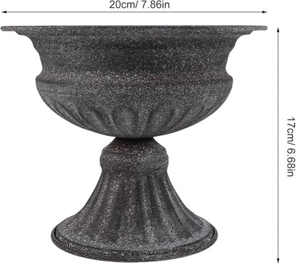 Generic Pedestal Vase Vintage Iron Planter - Flower Arrangement Pot Urn Vase for Farmhouse Table Centerpiece Christmas Anniversary Party