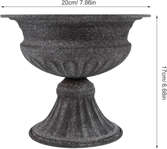 Generic Pedestal Vase Vintage Iron Planter - Flower Arrangement Pot Urn Vase for Farmhouse Table Centerpiece Christmas Anniversary Party