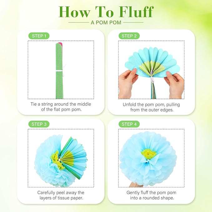 18 Pcs Large Tissue Paper Flowers Set 23.6"/11.8"/9.8" Giant Fiesta Mexican Paper Wall Flower for Carnival Wedding Birthday Bridal Shower Party Backdrops Centerpieces(Multicolor)