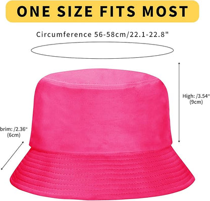 Rosoz 1 & 2 Pack Bucket Hat for Women Men Summer Travel Beach Sun Hat Outdoor Cap Unisex Bucket Hats