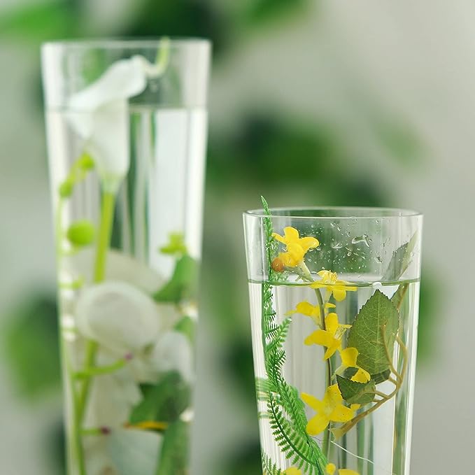 Efavormart 6pcs/Set 20" Tall Trumpet Heavy Duty Glass Centerpiece Vase for Wedding Party Banquet Events Centerpiece Decoration