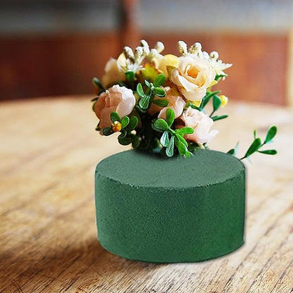 Gree Floral Foam Blocks - Round Green Foam Blocks for Artificials | Versatile Flowers Block for Fresh & Artificial Flower