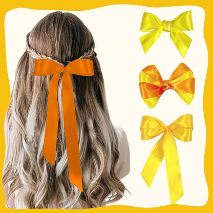 150 Yards Orange Satin Ribbon 1-1/2 Inch 6 Rolls Assortment Ribbons for Crafts Gift Wrapping Flower Bouquet Wedding Invitations Birthday Party Festival Decoration Hair Bows