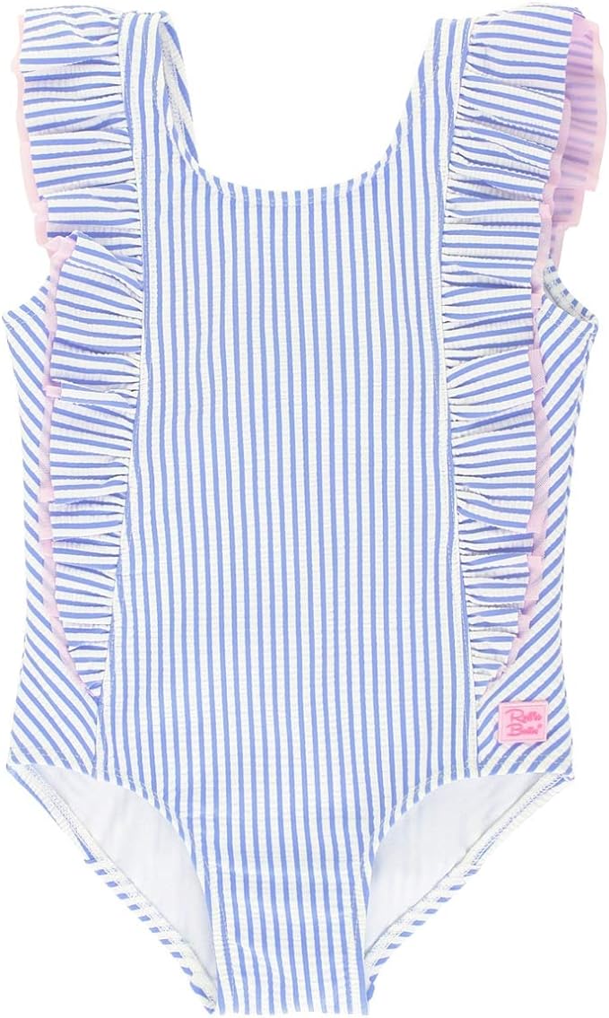 RuffleButts® Baby/Toddler Girls Ruffle Strap One Piece Swimsuit w/UPF 50+ Sun Protection