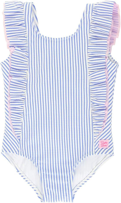 RuffleButts® Baby/Toddler Girls Ruffle Strap One Piece Swimsuit w/UPF 50+ Sun Protection