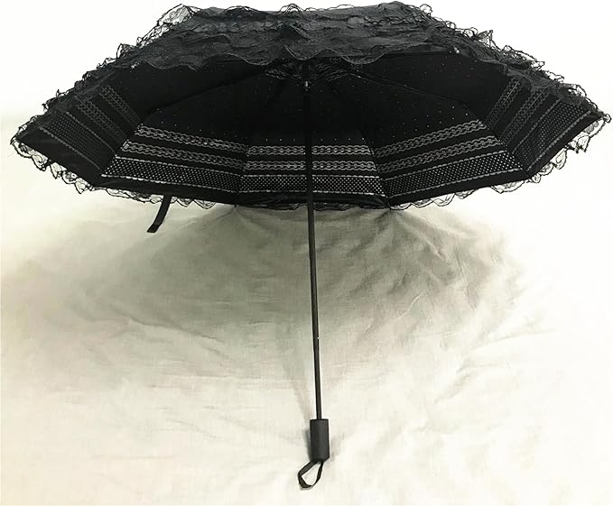 Vintage Lace Parasol Gothic Lolita Umbrella UV Sun Protection Witch Cosplay Photoshoot Props Party Decoration
