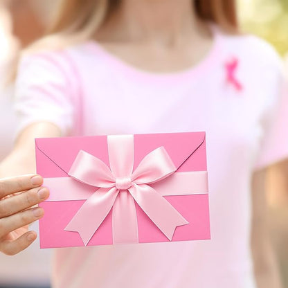 Fullive 1 1/2 Inch Pink Ribbon, 30 Yards Pink Ribbon for Gift Wrapping, Polyester Satin Mothers Day Ribbons for Wedding Baby Shower Valentines Day Decorations DIY Bows Breast Cancer Awareness Crafts