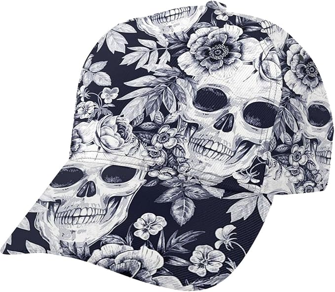 Pastel Cornflowers Floral Baseball Cap Dad Hats All-Over Print Fashion Accessory 100% Polyester Adjusts to Fit Most