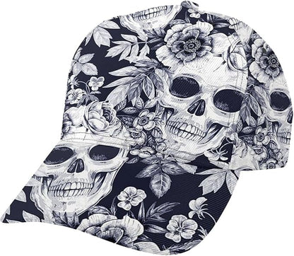 Pastel Cornflowers Floral Baseball Cap Dad Hats All-Over Print Fashion Accessory 100% Polyester Adjusts to Fit Most