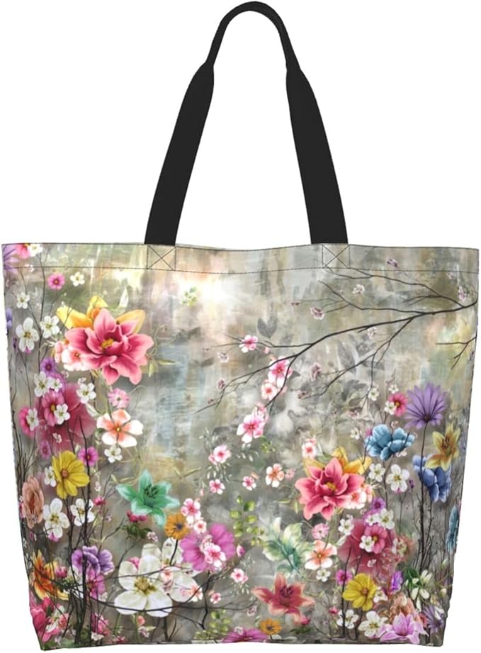 Sunflower Tote Bag For Women, Waterproof Shoulder Bags Big Reusable Grocery Handbag For Shopping Picnic Work Beach