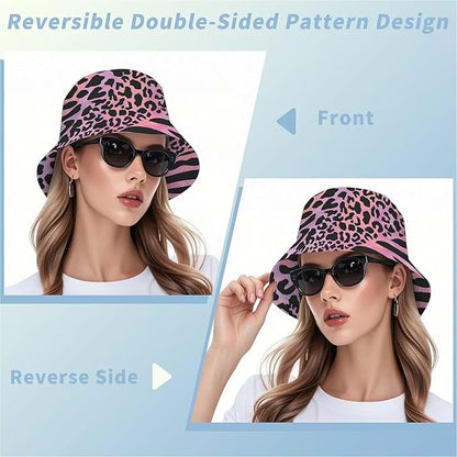 Wildflowers Floral Bucket Hat for Men Women, Summer Vacation Outdoor Travel Reversible Double Side Beach Caps Fisherman Hat
