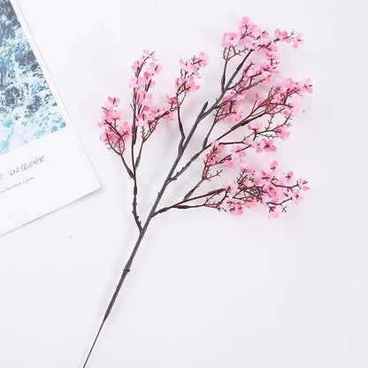 Hananona 10 Pcs Artificial Babys Breath Flowers Spring Flowers Fake Pink Silk Flowers for Home Decor Wedding Floral Arrangement Valentine's Day Table Centerpieces (10, Pink)