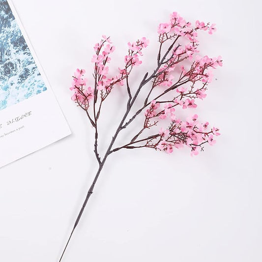 Hananona 10 Pcs Artificial Babys Breath Flowers Spring Flowers Fake Pink Silk Flowers for Home Decor Wedding Floral Arrangement Valentine's Day Table Centerpieces (10, Pink)