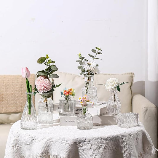 Bud Vases in Bulk 36, Glass Vase for Centerpieces, Small Vase for Flowers, Small Flower Vases for Centerpieces, Mini Vases, Vintage Vase, Clear Bud Vases for Wedding Table Decor