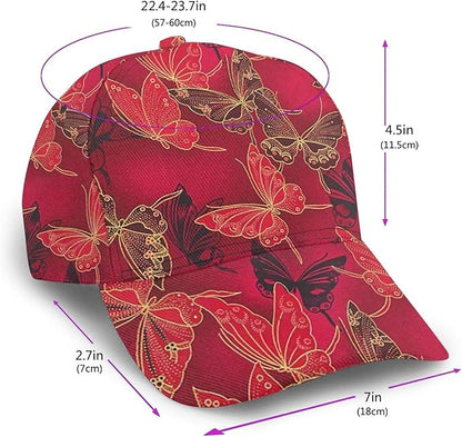 Pastel Cornflowers Floral Baseball Cap Dad Hats All-Over Print Fashion Accessory 100% Polyester Adjusts to Fit Most