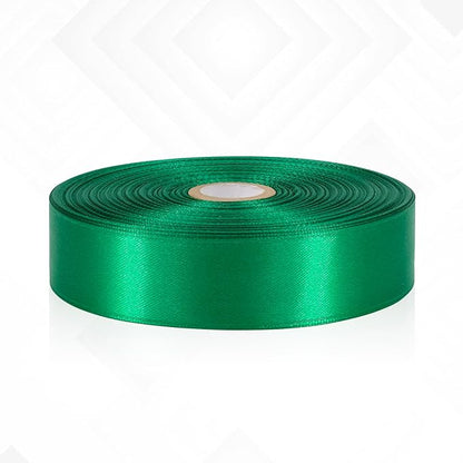 Green Satin Ribbon 1 Inch, 60 Yards Green Fabric Ribbon for Hair, Crafts, Graduation Wreaths, Flower Bouquet, Gift Wrapping, Invitation Cards, Christmas