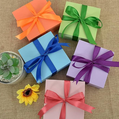 TONIFUL 10 Colors Rainbow Satin Ribbon 3/5 inch x 250 Yards Thin Fabric Solid Ribbon Set for Crafts Bows Gift Wrapping Wedding Party Decoration DIY Handmade Projects