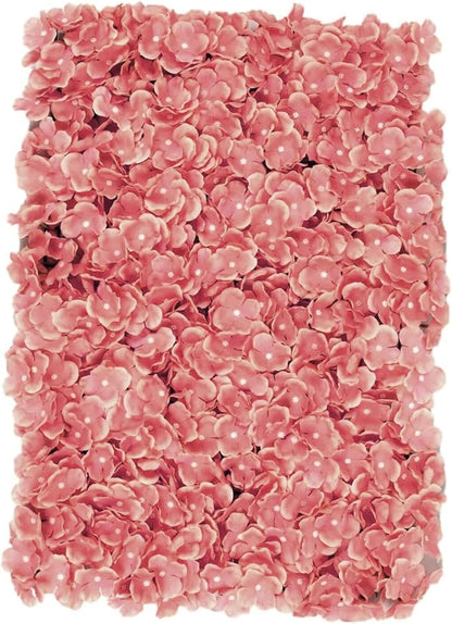 Efavormart 4 PCS Pink & Dusty Rose Silk Hydrangea Flower Mat Wall Wedding Event Decor for DIY Centerpiece Arrangement Party Decorations