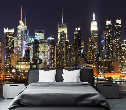 Cliouar-New York City Skyline viewed from Weehawken New Jersey Peel and Stick 137" x 102"