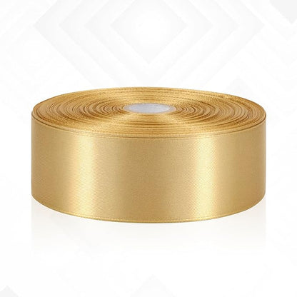 Champagne Gold Ribbon 1-1/2 Inch x 60 Yards, Champagne Gold Satin Ribbon for Crafts, Gift Wrapping, Flower Bouquet, Baby Shower, Birthday, Wedding and Festival Decor