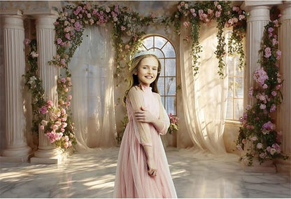 Baocicco Fantasy Castle Backdrops for Wedding 8x6.5ft Princess Boudoir House Backdrop Windowsills Roman Column Photography Background Bridal Shower Baby Shower Birthday Banner Backdrop