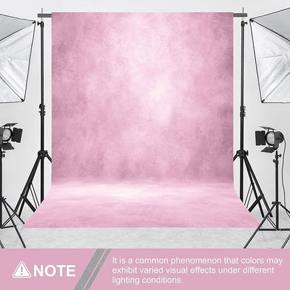 Abstract Professional Photography Backdrop for Portrait Photo Props Booth Background Photoshoot Studio with Polyester Fabric Roller Pocket on Top (8x10ft,Light Pink,No Stand)