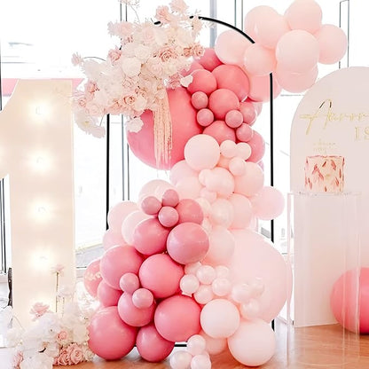 Wokceer Wedding Arch Backdrop Stand, 7.2 FT Square Black Metal Arch Backdrop for Wedding Ceremony Photo Booth, Outdoor Indoor Birthday Party, Garden Floral Balloon Arch Decoration