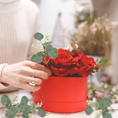 40 Pieces of Artificial Greening Eucalyptus Stem Artificial White Seeds Plant Suitable for Family Wedding Vase Center Bouquet Flower Arrangement
