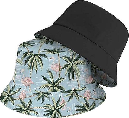 Bucket Hat for Women Men Unisex Sun Cap Packable Outdoor Fisherman Hat Headwear,Reversible Double-Side-Wear