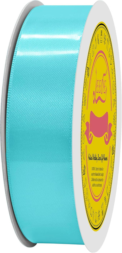 Double Face Turquoise Satin Ribbon 7/8 inch X 25 Yards for Gift Wrapping Very Suitable for Weddings Party Hair Bow Invitation Decorations and More