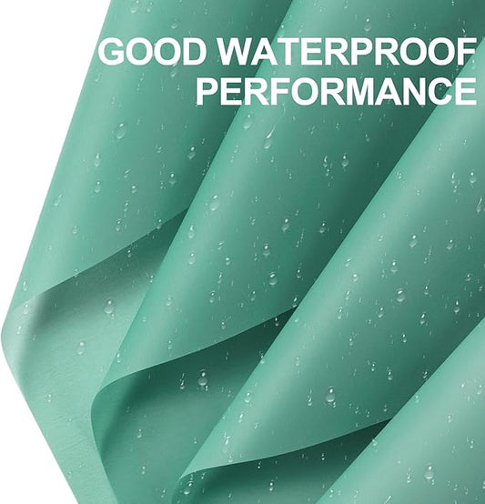 WRAPAHOLIC 20 Sheets Flower Wrapping Paper - 22.4 x 22.4 inch Pure Green Water-Resistant Floral Bouquet Wrapping Paper, Florist Supplies Packaging for Wedding Birthday Gift DIY