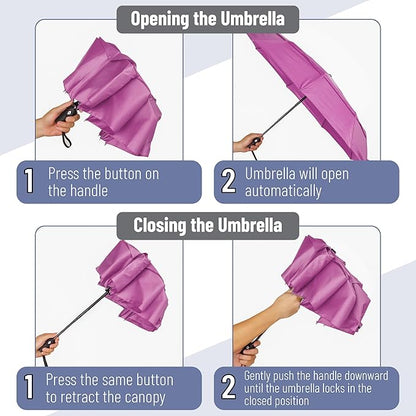 Mr. Pen- Windproof Travel Umbrella, Automatic Umbrellas for Rain, Compact
