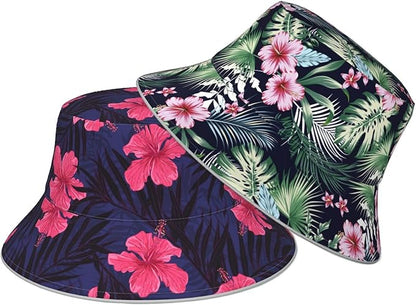 Hat Reversible Fisherman Hats Double Sided Wearing for Women Men Boys Girls