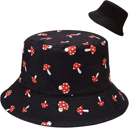 Malaxlx Unisex Bucket Hat Beach Sun Hat Aesthetic Fishing Hat for Men Women Teens, Reversible Double-Side-Wear