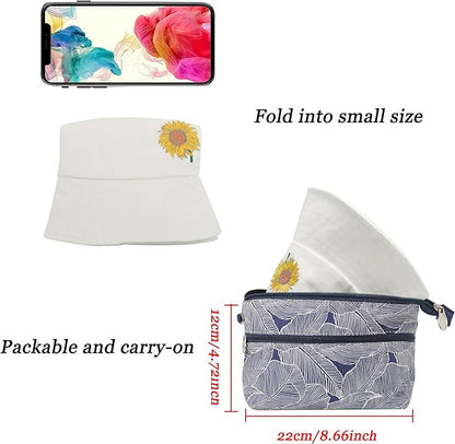 ZLYC Unisex Fashion Embroidered Bucket Hat Summer Fisherman Cap for Men Women